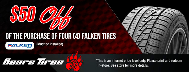 $50 Off a set of 4 Falken Tires